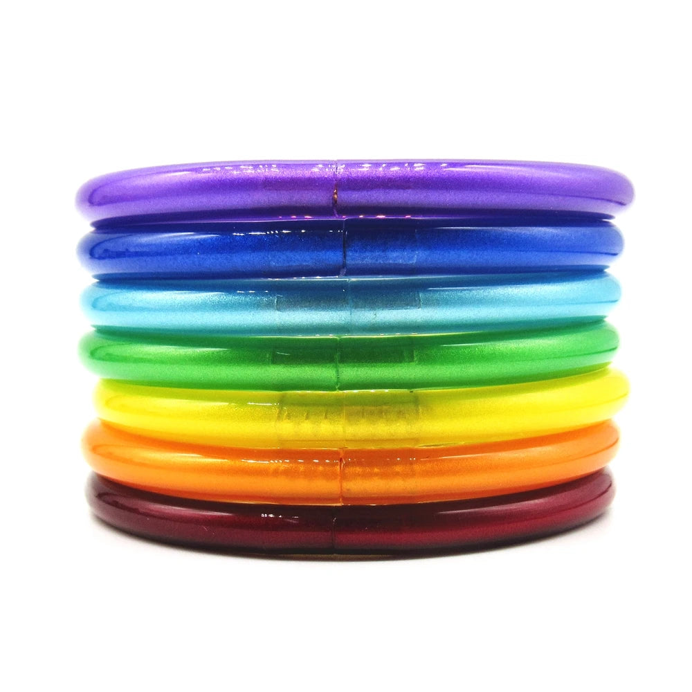 Rainbow Bowknot Jelly Bangles