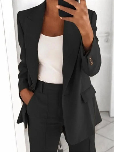 Chic Long-Sleeve Women's Blazer